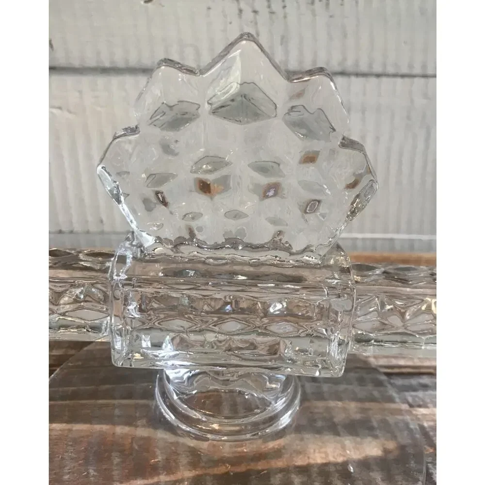 Set 2 Vintage Fostoria Elegant Glass Double Candlesticks Candle Holders 8.625